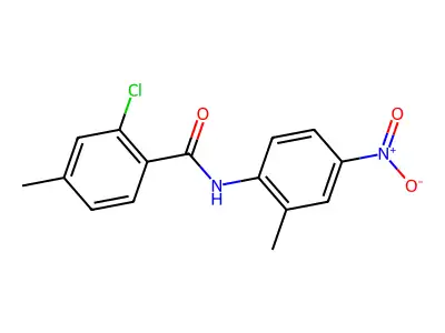 2-chloro-4-methyl-N-(2-methyl-4-nitrophenyl)benzamide structure