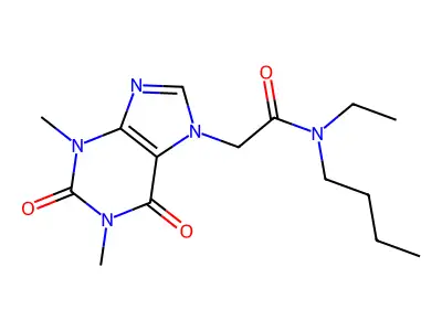 N-butyl-2-(1,3-dimethyl-2,6-dioxopurin-7-yl)-N-ethylacetamide structure