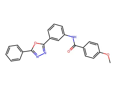 4-methoxy-N-[3-(5-phenyl-1,3,4-oxadiazol-2-yl)phenyl]benzamide structure