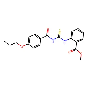 Methyl 2-({[(4-propoxyphenyl)carbonyl]carbamothioyl}amino)benzoate structure