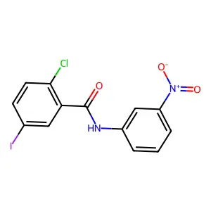 2-chloro-5-iodo-N-(3-nitrophenyl)benzamide structure