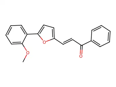 (E)-3-[5-(2-methoxyphenyl)furan-2-yl]-1-phenylprop-2-en-1-one structure