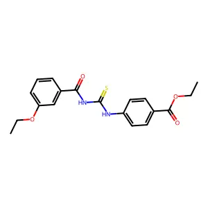Ethyl 4-({[(3-ethoxyphenyl)carbonyl]carbamothioyl}amino)benzoate structure