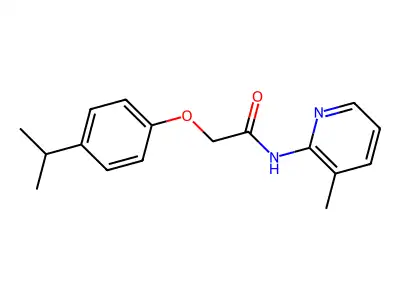 N-(3-methylpyridin-2-yl)-2-(4-propan-2-ylphenoxy)acetamide structure