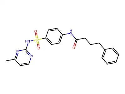 N-{4-[(4-methylpyrimidin-2-yl)sulfamoyl]phenyl}-4-phenylbutanamide structure