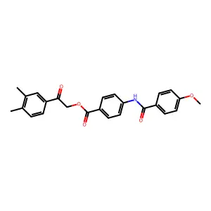 2-(3,4-Dimethylphenyl)-2-oxoethyl 4-[(4-methoxybenzoyl)amino]benzoate structure