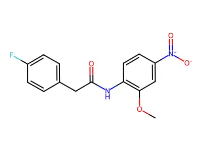 2-(4-fluorophenyl)-N-(2-methoxy-4-nitrophenyl)acetamide structure