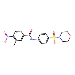 3-methyl-N-(4-morpholin-4-ylsulfonylphenyl)-4-nitrobenzamide structure