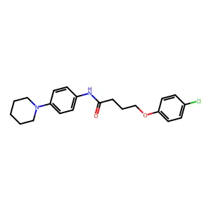 4-(4-chlorophenoxy)-N-[4-(piperidin-1-yl)phenyl]butanamide structure