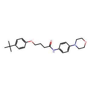 4-(4-tert-butylphenoxy)-N-(4-morpholin-4-ylphenyl)butanamide structure