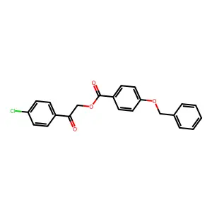 2-(4-Chlorophenyl)-2-oxoethyl 4-(benzyloxy)benzoate structure