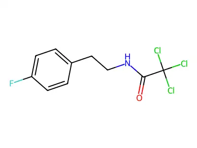 2,2,2-trichloro-N-[2-(4-fluorophenyl)ethyl]acetamide structure