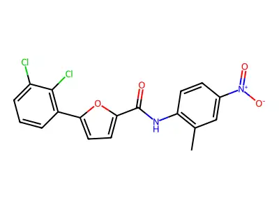 5-(2,3-dichlorophenyl)-N-(2-methyl-4-nitrophenyl)furan-2-carboxamide structure