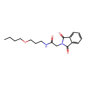 N-(3-butoxypropyl)-2-(1,3-dioxoisoindol-2-yl)acetamide structure