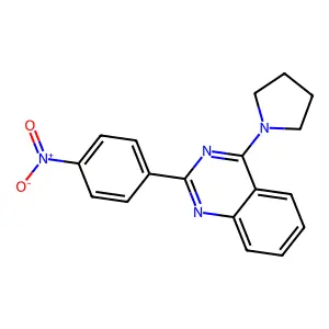 2-(4-Nitrophenyl)-4-(pyrrolidin-1-yl)quinazoline structure