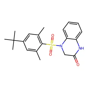 4-(4-Tert-butyl-2,6-dimethylphenyl)sulfonyl-1,3-dihydroquinoxalin-2-one structure