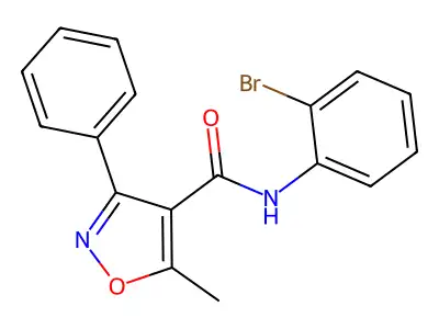N-(2-bromophenyl)-5-methyl-3-phenyl-1,2-oxazole-4-carboxamide structure