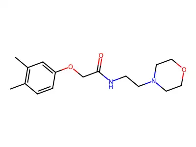 2-(3,4-dimethylphenoxy)-N-(2-morpholin-4-ylethyl)acetamide structure