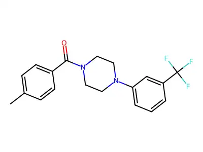 4-Methylphenyl 4-[3-(trifluoromethyl)phenyl]piperazinyl ketone structure