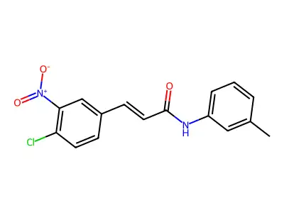 (E)-3-(4-chloro-3-nitrophenyl)-N-(3-methylphenyl)prop-2-enamide structure