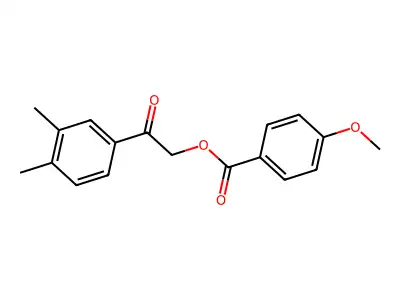 2-(3,4-Dimethylphenyl)-2-oxoethyl 4-methoxybenzoate structure