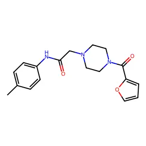 2-[4-(furan-2-carbonyl)piperazin-1-yl]-N-(4-methylphenyl)acetamide structure