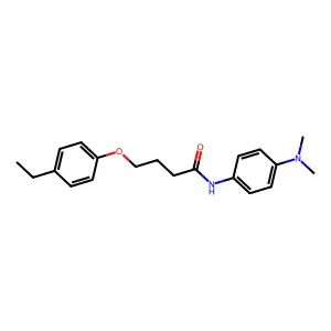 N-[4-(dimethylamino)phenyl]-4-(4-ethylphenoxy)butanamide structure