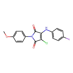 3-Chloro-4-(4-iodoanilino)-1-(4-methoxyphenyl)pyrrole-2,5-dione structure