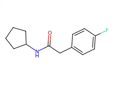 N-cyclopentyl-2-(4-fluorophenyl)acetamide structure