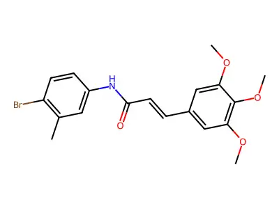 (E)-N-(4-bromo-3-methylphenyl)-3-(3,4,5-trimethoxyphenyl)prop-2-enamide structure