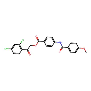 2-(2,4-Dichlorophenyl)-2-oxoethyl 4-[(4-methoxybenzoyl)amino]benzoate structure