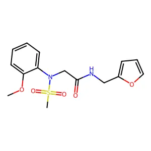 N-(furan-2-ylmethyl)-2-(2-methoxy-N-methylsulfonylanilino)acetamide structure