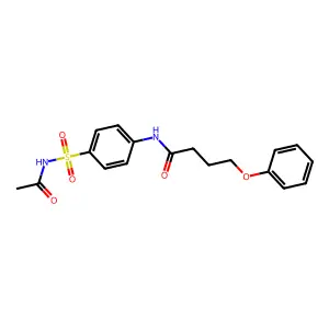 N-[4-(acetylsulfamoyl)phenyl]-4-phenoxybutanamide structure