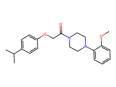 1-[4-(2-Methoxyphenyl)piperazin-1-yl]-2-(4-propan-2-ylphenoxy)ethanone structure