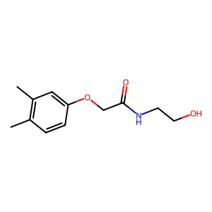 2-(3,4-dimethylphenoxy)-N-(2-hydroxyethyl)acetamide structure