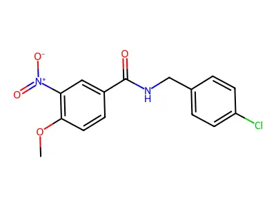 N-(4-氯苄基)-4-甲氧基-3-硝基苯甲酰胺 structure