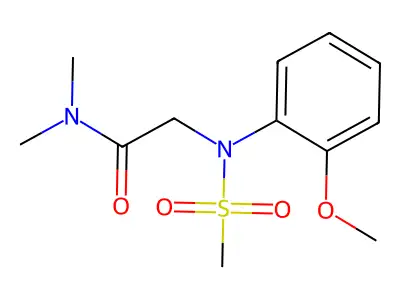 2-(2-methoxy-N-methylsulfonylanilino)-N,N-dimethylacetamide structure