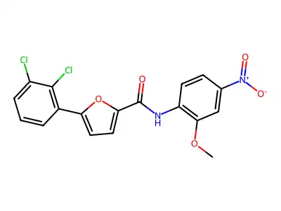 5-(2,3-dichlorophenyl)-N-(2-methoxy-4-nitrophenyl)furan-2-carboxamide structure