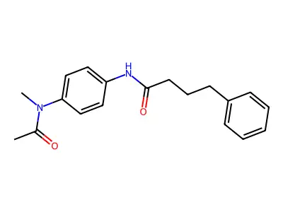 N-[4-[acetyl(methyl)amino]phenyl]-4-phenylbutanamide structure