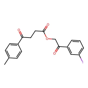 2-(3-Iodophenyl)-2-oxoethyl 4-(4-methylphenyl)-4-oxobutanoate structure