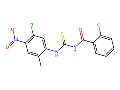 2-chloro-N-[(5-chloro-2-methyl-4-nitrophenyl)carbamothioyl]benzamide structure