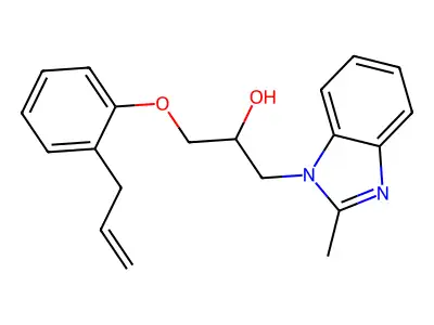 1-(2-Methylbenzimidazol-1-yl)-3-(2-prop-2-enylphenoxy)propan-2-ol structure