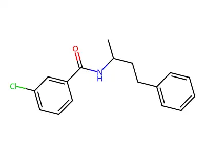 3-chloro-N-(4-phenylbutan-2-yl)benzamide structure