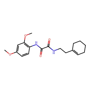 N-[2-(cyclohexen-1-yl)ethyl]-N'-(2,4-dimethoxyphenyl)oxamide structure