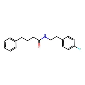 N-[2-(4-fluorophenyl)ethyl]-4-phenylbutanamide structure