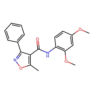 N-(2,4-dimethoxyphenyl)-5-methyl-3-phenyl-1,2-oxazole-4-carboxamide structure