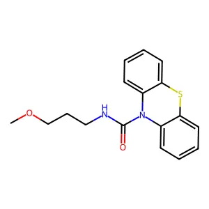 N-(3-methoxypropyl)phenothiazine-10-carboxamide structure