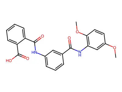 2-({3-[(2,5-Dimethoxyanilino)carbonyl]anilino}carbonyl)benzoic acid structure
