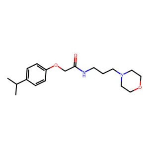 N-(3-morpholin-4-ylpropyl)-2-(4-propan-2-ylphenoxy)acetamide structure