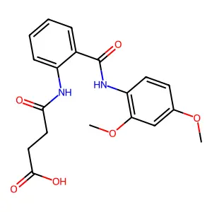 4-({2-[(2,4-Dimethoxyphenyl)carbamoyl]phenyl}amino)-4-oxobutanoic acid structure